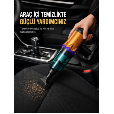 Şarjlı Araç İçi El Süpürgesi Çok Amaçlı Kablosuz Vakum Temizleyici - Lisinya