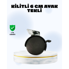 6 cm Kilitli Tekerlek Ayak Tek Adet - Lisinya