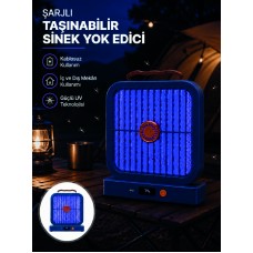 Elektrikli Sinek Öldürücü 365NM UV Işıklı Masaüstü Cihaz Mavi Renk - Lisinya Elektrikli Sinek Öldürücü 365NM UV Işıklı Masaüstü Cihaz Mavi Renk - Lisinya