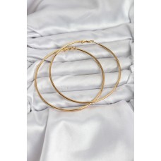 316L Çelik Gold Renk 75 mm Halka Küpe - Lisinya 316L Çelik Gold Renk 75 mm Halka Küpe - Lisinya