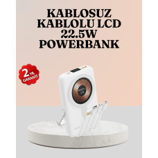 Kablosuz ve Kablolu Şarj Destekli Taşınabilir Powerbank - Lisinya Kablosuz ve Kablolu Şarj Destekli Taşınabilir Powerbank - Lisinya
