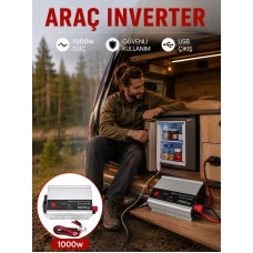 1000 Watt Oto İnvertör Elektrik Dönüştürücü Ev Tipi Priz - Lisinya