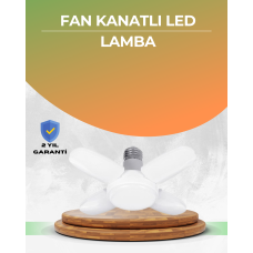 Tasarruflu Pervane LED Ampül 4 Kollu 60 Watt Geniş Alan Aydınlatma - Lisinya