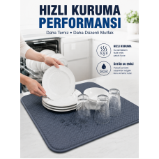 Bulaşık Kurutma Matı Geniş Yüzeyli Mikrofiber Tezgâh Koruyucu Kurutma Matı - Lisinya Bulaşık Kurutma Matı Geniş Yüzeyli Mikrofiber Tezgâh Koruyucu Kurutma Matı - Lisinya