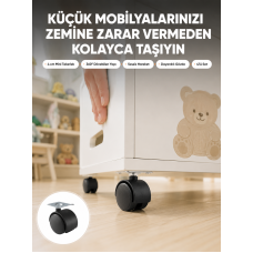 Sehpa ve Ekipmanlar İçin Kilitsiz 4 cm Ayak 4’lü - Lisinya Sehpa ve Ekipmanlar İçin Kilitsiz 4 cm Ayak 4’lü - Lisinya
