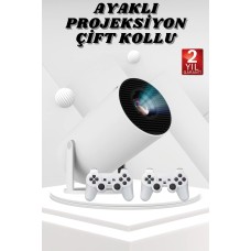 Ayaklı Oyun Projeksiyonu Çift Kollu Taşınabilir Sinema Projektörü - Lisinya