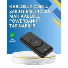 iPhone ve Android Uyumlu 10000mAh Powerbank – Hem Kablolu Hem Kablosuz - Lisinya iPhone ve Android Uyumlu 10000mAh Powerbank – Hem Kablolu Hem Kablosuz - Lisinya
