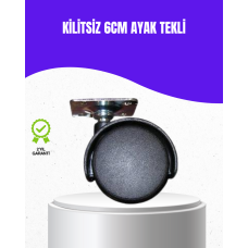 6 cm Kilitsiz Masa Ayağı Tekli Döner Tekerlek - Lisinya