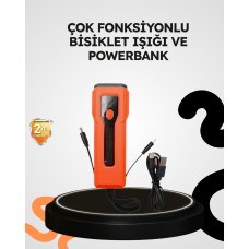 600 Lümen Bisiklet Ön Işık Powerbankli Çakar COB Led - Lisinya 600 Lümen Bisiklet Ön Işık Powerbankli Çakar COB Led - Lisinya