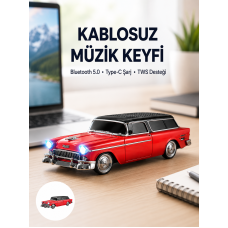 Vintage Tasarımlı LED Işıklı Bluetooth Hoparlör 10W - Lisinya Vintage Tasarımlı LED Işıklı Bluetooth Hoparlör 10W - Lisinya