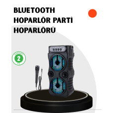 Bluetooth Bağlantılı Taşınabilir Hoparlör – LED Işıklı, FM Radyolu, Mikrofon Girişli - Lisinya Bluetooth Bağlantılı Taşınabilir Hoparlör – LED Işıklı, FM Radyolu, Mikrofon Girişli - Lisinya
