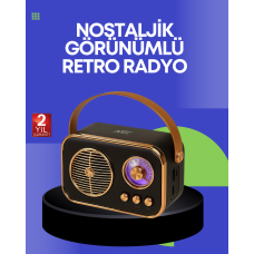 Klasik Retro Radyo – Bluetooth Destekli, FM Özellikli Şarjlı Hoparlör - Lisinya Klasik Retro Radyo – Bluetooth Destekli, FM Özellikli Şarjlı Hoparlör - Lisinya