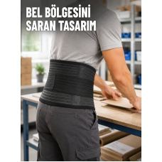 Çalışma Korsesi Güçlendirilmiş Elastik Bantlı Ayarlanabilir Bel Desteği - Lisinya