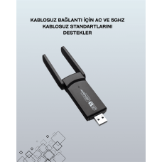 AC1200 USB WiFi Adaptör - Lisinya