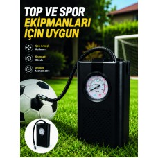 Çok Amaçlı Taşınabilir Hava Pompası Araç Bisiklet Top Lastik Şişirme Pompası - Lisinya