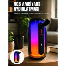 Bluetooth 5.3 RGB LED Işıklı Taşınabilir Hoparlör USB TF Kart AUX Destekli - Lisinya Bluetooth 5.3 RGB LED Işıklı Taşınabilir Hoparlör USB TF Kart AUX Destekli - Lisinya