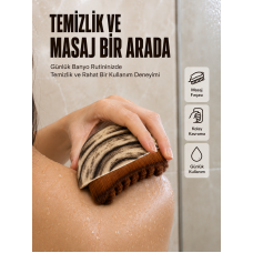 Vücut Temizleme Fırçası Ergonomik Elde Tutulan Yumuşak Kıllı Masaj Fırçası - Lisinya