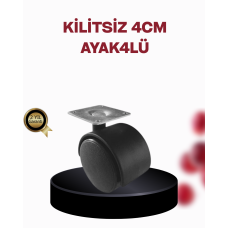 4 cm Döner Ayak Kilitsiz 4 Adet Mobilya ve Sehpa Ayağı - Lisinya