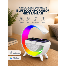Google Dijital Kablosuz Şarj Özellikli Bluetooth Hoparlör Gece Lambası - Lisinya Google Dijital Kablosuz Şarj Özellikli Bluetooth Hoparlör Gece Lambası - Lisinya