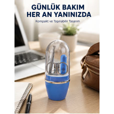Mavi Kişisel Bakım Seti Cımbız Makas Tırnak Makası ve Törpü - Lisinya