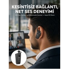 Mikrofonlu Makaralı Bluetooth Kulakiçi Kulaklık Android ve İOS Uyumlu Yeni Nesil - Lisinya