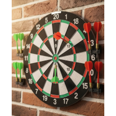 12 İnç Dart Tahtası 4 Adet Metal Uçlu Dart Oku Kolay Montajlı - Lisinya