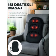Isıtmalı Masaj Minderi  Masaj Motoru, Kablolu Kumanda ve Çoklu Masaj Modu - Lisinya
