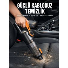 Kompakt Kablosuz Süpürge Güçlü Çekiş ve Düşük Ses Seviyesi - Lisinya
