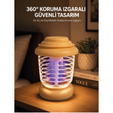 360° Koruma Izgaralı LED Sinek Kovucu Aydınlatma Lambası - Lisinya