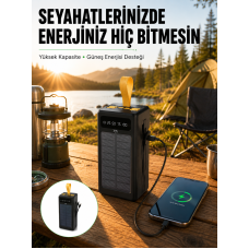 Taşınabilir Güneş Panelli Powerbank Çoklu Cihaz Şarj Destekli Yeni Nesil - Lisinya Taşınabilir Güneş Panelli Powerbank Çoklu Cihaz Şarj Destekli Yeni Nesil - Lisinya
