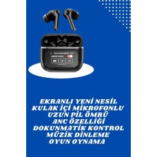 Ekranlı Yeni Nesil Pro Kulaklık ve Akıllı Saat Kampanyası Kulak İçi Mikrofonlu - Lisinya