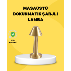 Kablosuz LED Masa Lambası 1800mAh 3 Renk Aydınlatma Dokunmatik - Lisinya