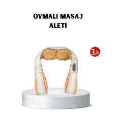 Ergonomik Ovmalı Masaj Aleti – Isıtmalı, Yoğurmalı, Boyun ve Bel Rahatlatıcı Masaj Makinesi - Lisinya