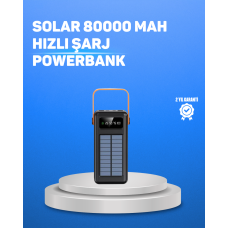 80000 mAh Yüksek Kapasiteli Powerbank Göstergeli Solar Şarj Cihazı - Lisinya 80000 mAh Yüksek Kapasiteli Powerbank Göstergeli Solar Şarj Cihazı - Lisinya